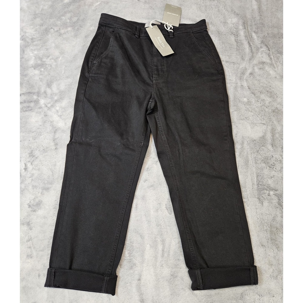 Everlane Slim Leg Cropped Twill Pants Size 10 Washed Black
